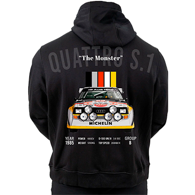 Sudadera Hoodie Audi quattro S.1 '85